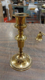 6" Brass Candle Holder Antique w/ 12" Bell Snuffer Candlestick Decor