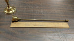 6" Brass Candle Holder Antique w/ 12" Bell Snuffer Candlestick Decor