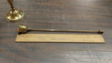 6" Brass Candle Holder Antique w/ 12" Bell Snuffer Candlestick Decor