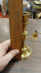 6" Brass Candle Holder Antique w/ 12" Bell Snuffer Candlestick Decor