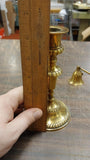 6" Brass Candle Holder Antique w/ 12" Bell Snuffer Candlestick Decor