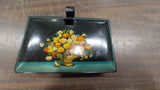 Vintage Decoware Metal Tin Butler Crumb Catcher Mid-Century Floral Collectible