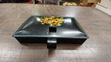 Vintage Decoware Metal Tin Butler Crumb Catcher Mid-Century Floral Collectible