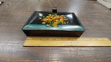 Vintage Decoware Metal Tin Butler Crumb Catcher Mid-Century Floral Collectible