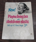 1961 Vintage 16x11 Cardboard Poster Women Playtex Living Bra Advertisement Latex