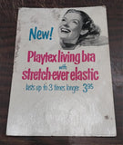 1961 Vintage 16x11 Cardboard Poster Women Playtex Living Bra Advertisement Latex