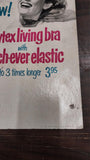 1961 Vintage 16x11 Cardboard Poster Women Playtex Living Bra Advertisement Latex