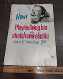 1961 Vintage 16x11 Cardboard Poster Women Playtex Living Bra Advertisement Latex