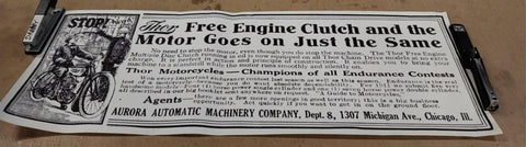 42x16 Vintage Thor Motorcycle Police Aurora Automatic Machinery Poster Info