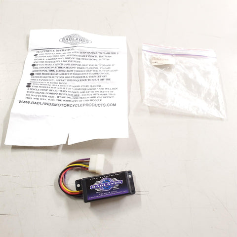 BADLANDS ATS-03-A T-SIGNAL AUTO CANCEL10PIN 7808-1029 Harley Softail Springer