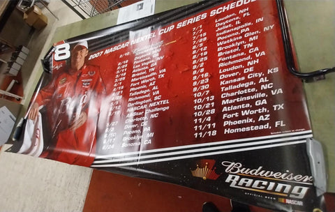 2007 Nascar Nextel Cup Series Schedule 60x36 Dale Earnhardt Jr. Banner Budweiser