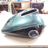 Harley 2001 FLHTCUI Ultra Classic Electra Road Glide Black Suede Green Fuel Tank