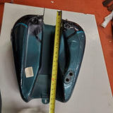 Harley 2001 FLHTCUI Ultra Classic Electra Road Glide Black Suede Green Fuel Tank