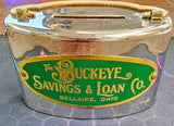 VTG Small Oval Advertising Buckeye Savings Loans Bellaire Ohio Still Coin Bank