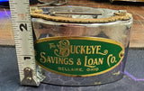 VTG Small Oval Advertising Buckeye Savings Loans Bellaire Ohio Still Coin Bank