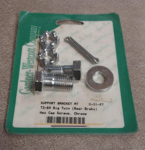 Chrome Support Bracket Hardware Mount 1973-1984  Rear Banana Brake Shovelhead