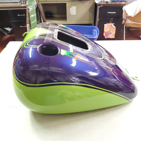 Harley 5 GAL Green Purple 2008-2010 HERITAGE SOFTAIL CLASSIC FAT BOY Fuel Tank