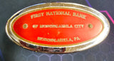 VTG Brass New Model Clearvue First National Bank Collectible Still Coin Bank