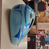 Harley Heritage Softail 2000-2004? Baby Blue Fuel Tank Blue Flames Custom Paint