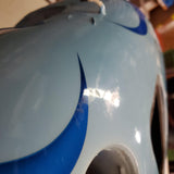 Harley Heritage Softail 2000-2004? Baby Blue Fuel Tank Blue Flames Custom Paint