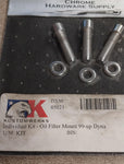 Chrome Oil Filter Mount 1999^ Dyna Individual Kit Twin Cam Harley FLT Hardware