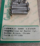 Handlebar Lever 1996^ Harley w/Master Cylinder Chrome Button Allens Screws New