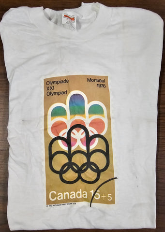 VTG 1976 Montreal Canada XXL Olympics T-Shirt Medium Sportswear Made in USA