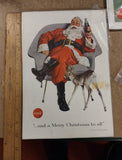 3 Vtg Coca Cola Advertisement Christmas Santa Pop-up 1961 1956 Season Greeting