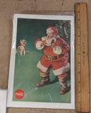 3 Vtg Coca Cola Advertisement Christmas Santa Pop-up 1961 1956 Season Greeting