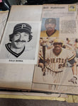 Vtg Handmade Scrapbook Photo Album Pirates Steelers Willie Stargell Newspaper