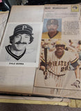 Vtg Handmade Scrapbook Photo Album Pirates Steelers Willie Stargell Newspaper