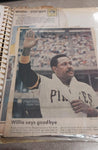 Vtg Handmade Scrapbook Photo Album Pirates Steelers Willie Stargell Newspaper