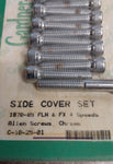 Chrome Side Cover Primary Cam Bolt Set 1970-1985 FLH FX 4 Speeds Shovel Harley