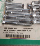 Side Cover Set Cam Primary Cover 1957-1969 Harley Davidson Chrome Allen Screws