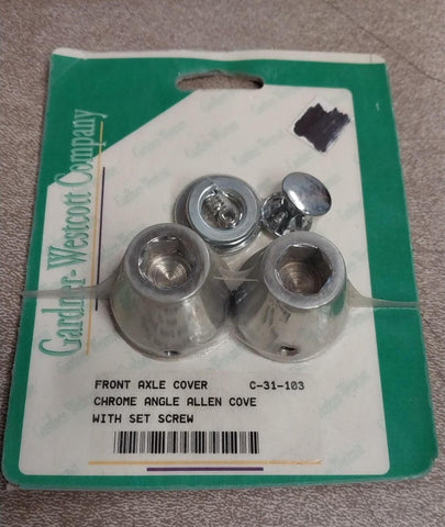 Front Axle Cover Chrome Angle Allen Cove w/ Set Screw Harley Davidson Motorcycle