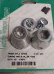 Front Axle Cover Chrome Angle Allen Cove w/ Set Screw Harley Davidson Motorcycle