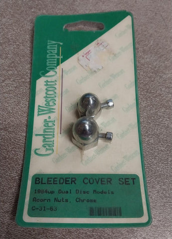 Bleeder Cover Set 1984 ^ Harley Davidson Dual Disc Models Acorn Nuts Hardware