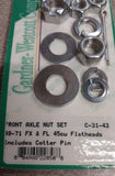 Front Axle Nut Set 1949-1971 FX Fl 45cu Flatheads Includes Cotter Pin Harley NOS