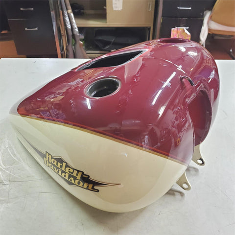Harley 5 Gal 2008-2010 HERITAG SOFTAIL FATBOY Fuel Tank Burgundy Creme Gold Pear