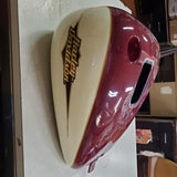 Harley 5 Gal 2008-2010 HERITAG SOFTAIL FATBOY Fuel Tank Burgundy Creme Gold Pear