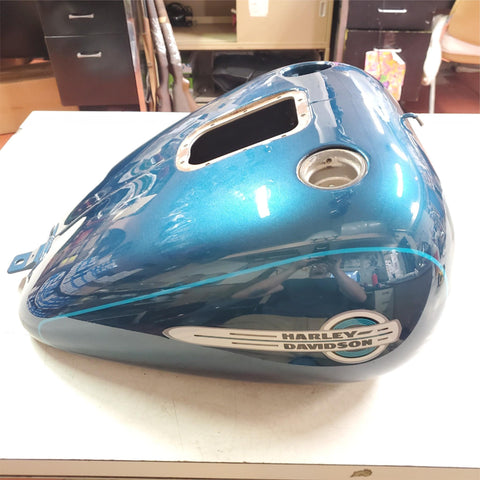 2008-2010 HERITAGE SOFTAIL FATBOY Fuel Gas Tank Suede Green Pearl FLSTC Nice!