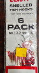 Eagle Claw USL Brand Cabelon Plain Shank Walleye Snells Fishing Hooks Lot of 25