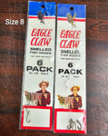 Eagle Claw USL Brand Cabelon Plain Shank Walleye Snells Fishing Hooks Lot of 25