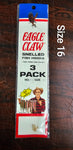 Eagle Claw USL Brand Cabelon Plain Shank Walleye Snells Fishing Hooks Lot of 25