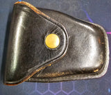 VTG 1960s Jay-Pee Black Leather Belt Handcuff Holster Holder Pouch Police Gear