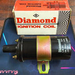 Diamond LB-81 Internal Resistor Oil Filled 12v Ignition Coil w/Clamp Dixie HS-12