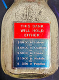 Vintage Half Pint Glass Milk Bottle Bower MFG Collectible Coin Bank Home Décor
