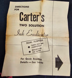 VTG 1950s NOS Carters #492 Two Solution Ink Eradicator Original Tin Collectibles