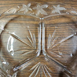 Mikasa Clear Crystal Garden Terrace 3 Part Serving Dish 14.5" Round Plate Bundle