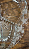 Mikasa Clear Crystal Garden Terrace 3 Part Serving Dish 14.5" Round Plate Bundle